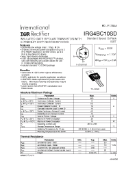 Datasheet IRG4BC10SD manufacturer IRF