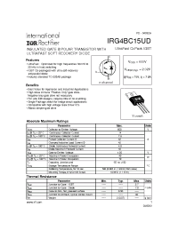 Datasheet IRG4BC15UD manufacturer IRF