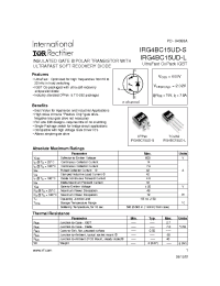 Datasheet IRG4BC15UD-S manufacturer IRF