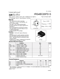 Datasheet IRG4BC20FD-S manufacturer IRF