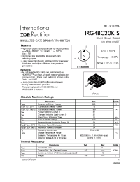 Datasheet IRG4BC20K-S manufacturer IRF