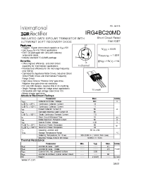 Datasheet IRG4BC20MD manufacturer IRF