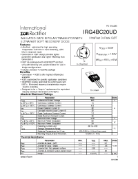 Datasheet IRG4BC20UD manufacturer IRF