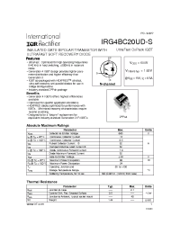 Datasheet IRG4BC20UD-S manufacturer IRF