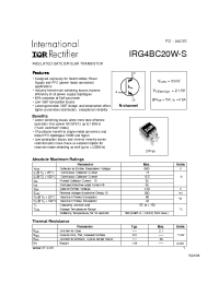 Datasheet IRG4BC20W-S manufacturer IRF