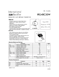 Datasheet IRG4BC30W manufacturer IRF