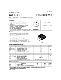 Datasheet IRG4BC30W-S manufacturer IRF