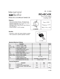 Datasheet IRG4BC40K manufacturer IRF