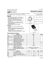Datasheet IRG4PC40KD manufacturer IRF