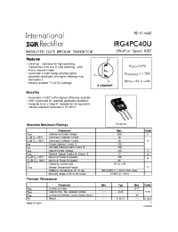 Datasheet IRG4PC40U manufacturer IRF