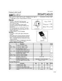 Datasheet IRG4PC40UD manufacturer IRF