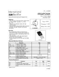 Datasheet IRG4PC50K manufacturer IRF