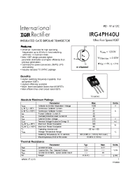 Datasheet IRG4PH40U manufacturer IRF