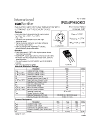 Datasheet IRG4PH50KD manufacturer IRF