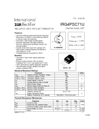 Datasheet IRG4PSC71U manufacturer IRF