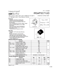 Datasheet IRG4PSC71UD manufacturer IRF