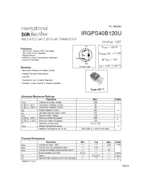 Datasheet IRGPS40B120U manufacturer IRF