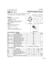 Datasheet IRGPS40B120UD manufacturer IRF