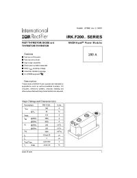 Datasheet IRKLF200-12HJ manufacturer IRF