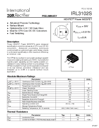 Datasheet IRL3102S manufacturer IRF