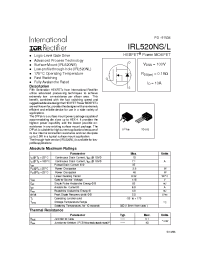 Datasheet IRL520NS manufacturer IRF