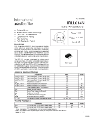 Datasheet IRLL014 manufacturer IRF