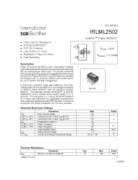 Datasheet IRLML2502 manufacturer IRF