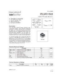 Datasheet IRLMS1503 manufacturer IRF