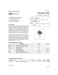 Datasheet IRLMS1902 manufacturer IRF