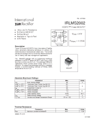 Datasheet IRLMS2002 manufacturer IRF
