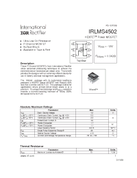 Datasheet IRLMS4502 manufacturer IRF