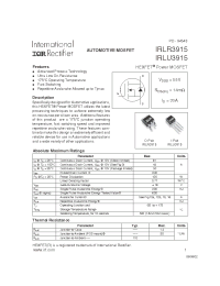 Datasheet IRLU3915 manufacturer IRF
