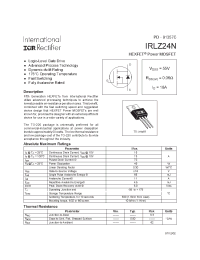 Datasheet IRLZ24N manufacturer IRF