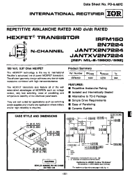 Datasheet JANTXV2N7224 manufacturer IRF
