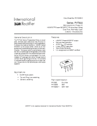 Datasheet PVT322S manufacturer IRF