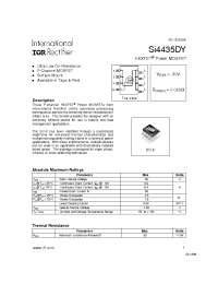 Datasheet SI4435DY manufacturer IRF