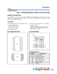 Datasheet W24257AK-10 manufacturer ISD