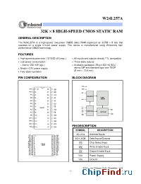 Datasheet W24L257A-12 manufacturer ISD