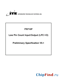 Datasheet IT8710F manufacturer ITE