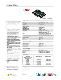 Datasheet CCM01-6202 manufacturer ITT