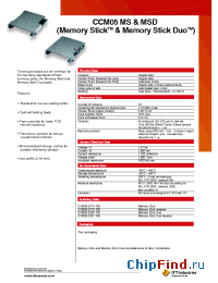 Datasheet CCM05-5774T60 manufacturer ITT