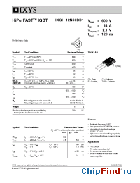 Datasheet 12N60BD1 manufacturer IXYS