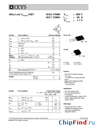 Datasheet 31N60 manufacturer IXYS