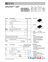 Datasheet 40N30A manufacturer IXYS