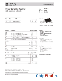Datasheet DSA110-12F manufacturer IXYS