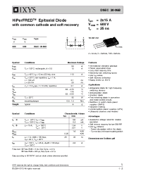 Datasheet DSEC30-06B manufacturer IXYS