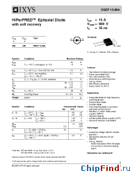 Datasheet DSEP15-06A manufacturer IXYS