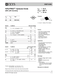 Datasheet DSEP8-06A manufacturer IXYS