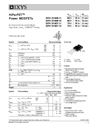 Datasheet IXFH76N06-12 manufacturer IXYS