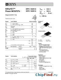 Datasheet IXFK180N10 manufacturer IXYS